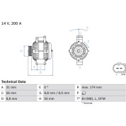 Lichtmaschine | Mercedes 200Ah | 0 986 046 340