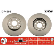 Bremsscheibe Vw P. Golf 5/A3/Octavia/Caddy/Touran 288X25Mm | DF4295