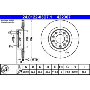 Bremsscheibe | 24.0122-0307.1