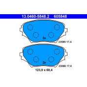 Bremsbelagsatz Toyota P. Rav 4 1.8-2.4 Vvti 4Wd 00-05 | 13.0460-5848.2