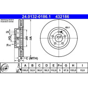 Bremsscheibe | 24.0132-0186.1