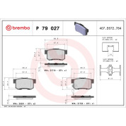 BREMBO Bremsklötze HA | FIAT Sedici 06 | P 79 027