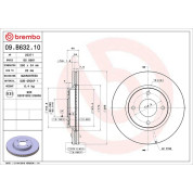 85 481 088 Bremsscheibe VA | NISSAN Cube,Tiida 07 | 09.B632.10