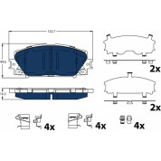 Bremsklötze VA Electric Blue | LEXUS CT TOYOTA Prius 08 | GDB4173BTE