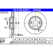 Bremsscheibe Hyundai P.Ix35/I40/Tuscon/Sonata 04 | 24.0128-0256.1