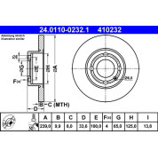 Bremsscheibe Vw P. Polo 94-01 | 24.0110-0232.1