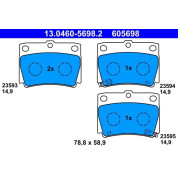 Bremsbelagsatz, Scheibenbremse | 13.0460-5698.2