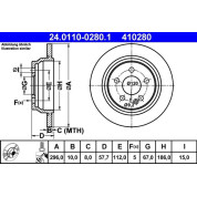 Bremsscheibe Db T.Vito 03 | 24.0110-0280.1