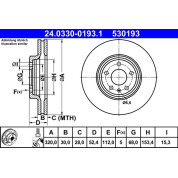 Bremsscheibe Audi S. A4/A5/Q5 07- Power Disc | 24.0330-0193.1