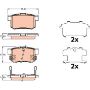 Bremsklötze HA | SUZUKI Swift,SX4 06 | GDB3516