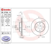 82 481 045 Bremsscheibe VA | TOYOTA Corolla 92 | 09.5736.11