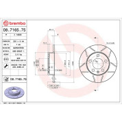 12 482 014M Bremsscheibe HA Brembo Max | AUDI A1,A3,VW Golf,SEAT,SKODA 96 | 08.7165.75