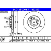 Bremsscheibe Audi T. A8 2.8-6.0 Quattro 02-10 | 24.0122-0202.1