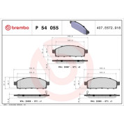 BREMBO Bremsklötze VA | MITSUBISHI L200 04 | P 54 055