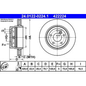 Bremsscheibe Bmw T. X3 2.0-3.0 04-11 | 24.0122-0224.1