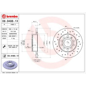 Bremsscheibe HA Xtra | AUDI A3,VW Golf,SEAT,SKODA 03 | 08.9488.1X