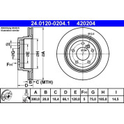 Bremsscheibe Bmw T. E87/E90 | 24.0120-0204.1