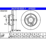 Bremsscheibe Vw T. Sharan 95-10 | 24.0110-0223.1