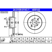 Bremsscheibe Honda T. Civic 1.3-1.7 95-05 | 24.0109-0143.1