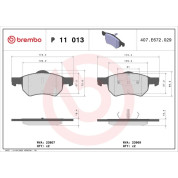 BREMBO Bremsklötze VA | CHRYSLER Chrysler Voyager 00 | P 11 013