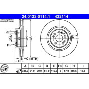 Bremsscheibe Db P. W163 98-05 | 24.0132-0114.1