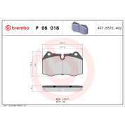 BREMBO Bremsklötze VA | BMW 7, 8 90-01 | P 06 018