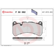 BREMBO Bremsklötze VA | MERCEDES C209/R171 (AMG) 02 | P 50 092