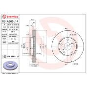 82 481 112 Bremsscheibe VA | TOYOTA Auris,Corolla 04 | 09.A865.11