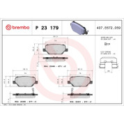 BREMBO Bremsklötze HA | FIAT Tipo 15 | P 23 179