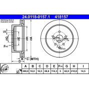 Bremsscheibe | 24.0118-0157.1