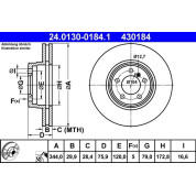 Bremsscheibe Land Rover P. Range Rover 02-12 | 24.0130-0184.1