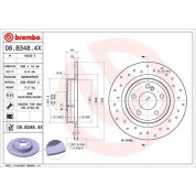 Bremsscheibe HA Xtra | MERCEDES A,B, CLA-Klasse 12 | 08.B348.4X