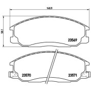 BREMBO Bremsklötze VA | HYUNDAI,SSANG YONG | P 30 013