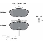 Bremsbelagsatz Vw S. A4 99-/Passat 99- 1,6-1,9 Mit Sensor 119X69 | 2194504