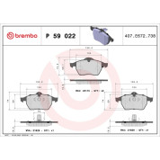 BREMBO Bremsklötze VA | OPEL Vectra SAAB 9-5 97-09 | P 59 022