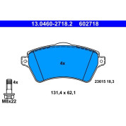 Bremsbelagsatz Land Rover P. Freelander 1.8-2.5 V6 4X4 00-06 | 13.0460-2718.2