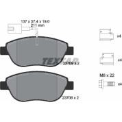 Bremsbelagsatz Fiat P. Punto 12-/Evo 09-/500 Abarth Mit Sensor | 2370901