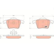 Bremsklötze HA | VOLVO XC90,VW T5 2.5TDI 02 | GDB1566