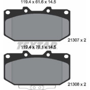 Bremsbelagsatz Subaru P. Impreza 00-/300Zx | 2130701