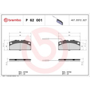 BREMBO Bremsklötze VA | AIXAM A.721, A.741, Crossline 05 | P 62 001