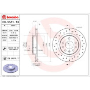 Bremsscheibe HA Xtra | OPEL Vectra,FIAT Croma,SAAB 02 | 08.9511.1X