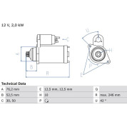 Starter | AUDI,SEAT,SKODA,VW | 0 986 017 460