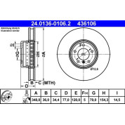 Bremsscheibe | 24.0136-0106.2