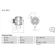 Lichtmaschine | AUDI,SKODA,VW | 0 986 044 300