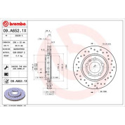 Bremsscheibe HA Xtra | AUDI A3,VW Golf,SEAT,SKODA 98 | 09.A652.1X