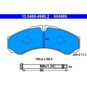 Bremsbelagsatz Iveco P. Daily Ii/Iii 89-07 | 13.0460-4989.2