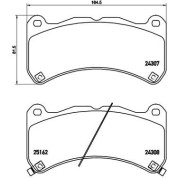 BREMBO Bremsklötze VA | LEXUS IS-F 08 | P 83 146