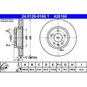 Bremsscheibe Opel P. Astra 09- Ko A 16 Zoll | 24.0126-0166.1