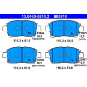 Bremsbelagsatz Toyota P. Corolla/Iq/Prius/Yaris 1.0-1.6 Vvti 99 | 13.0460-5810.2