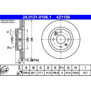 Bremsscheibe Dacia P. Logan/Sandero 1.2-1.6 04 | 24.0121-0106.1